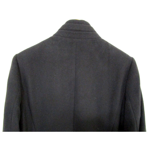 EUC! Katherine Kelly Black 100% Cashmere Button Up Long Coat Women Sz 14 - Picture 7 of 10